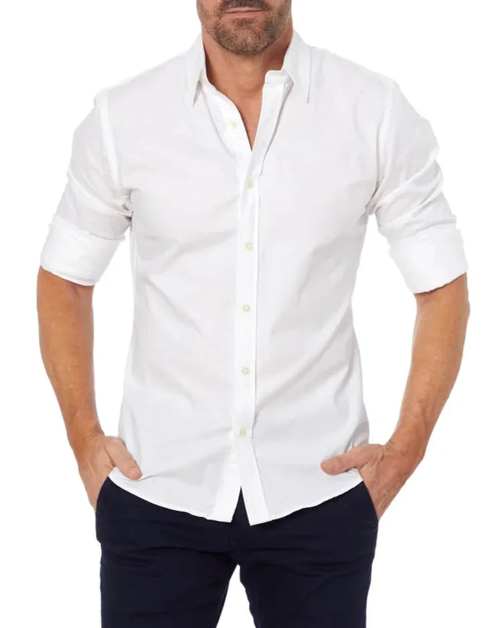 Levoire | Chemise Extensible Avec Fermeture Éclair Blanc