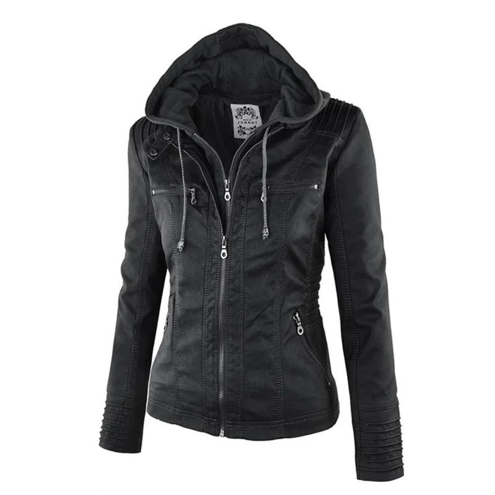 Levoire | Veste Élégante Pour Femmes Avec Capuche Noir