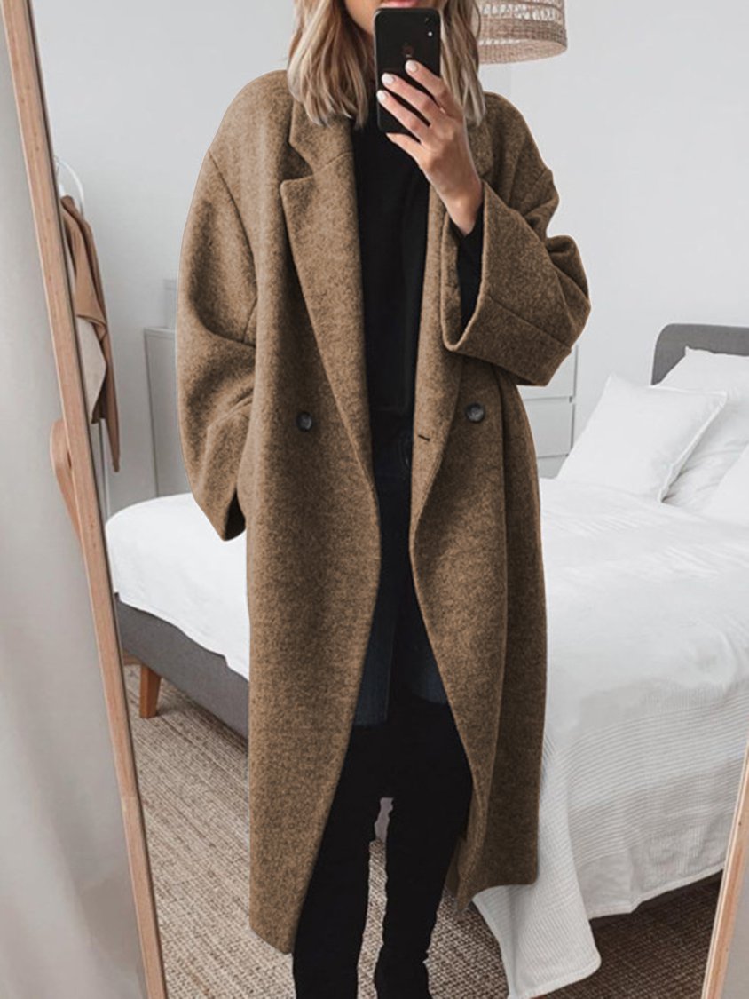 Levoire | Manteau Long Classique Pour Femmes Élégantes Braun