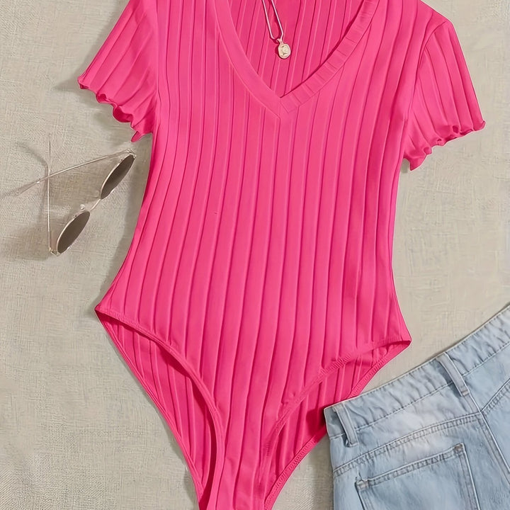 Levoire | Body Uni Avec Décolleté En V
