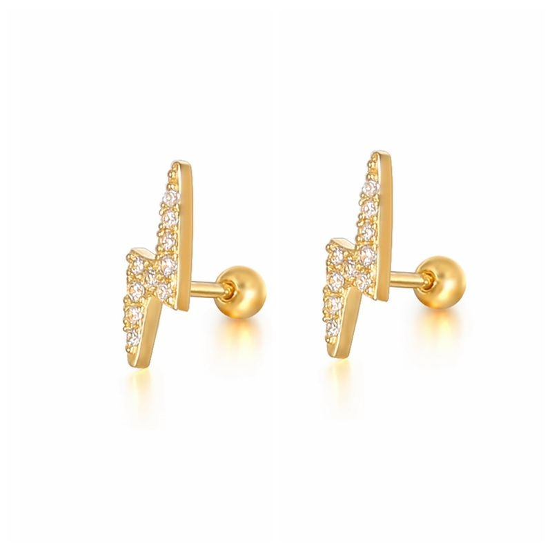Levoire | Boucles D'Oreilles Studs Kristalline Or Lichtbolt