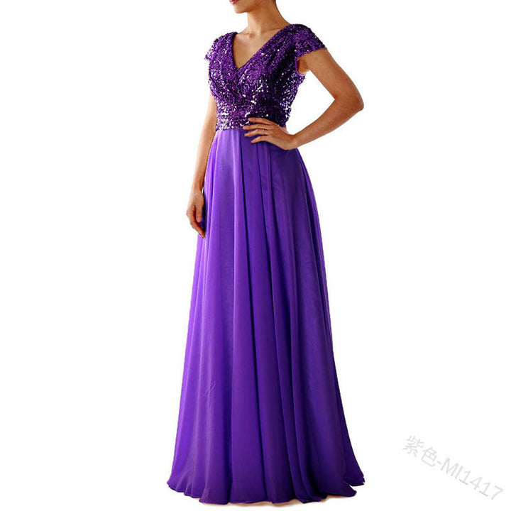 Levoire | Glamouröösit Paljetit Élégant Nœud Soirée Violet