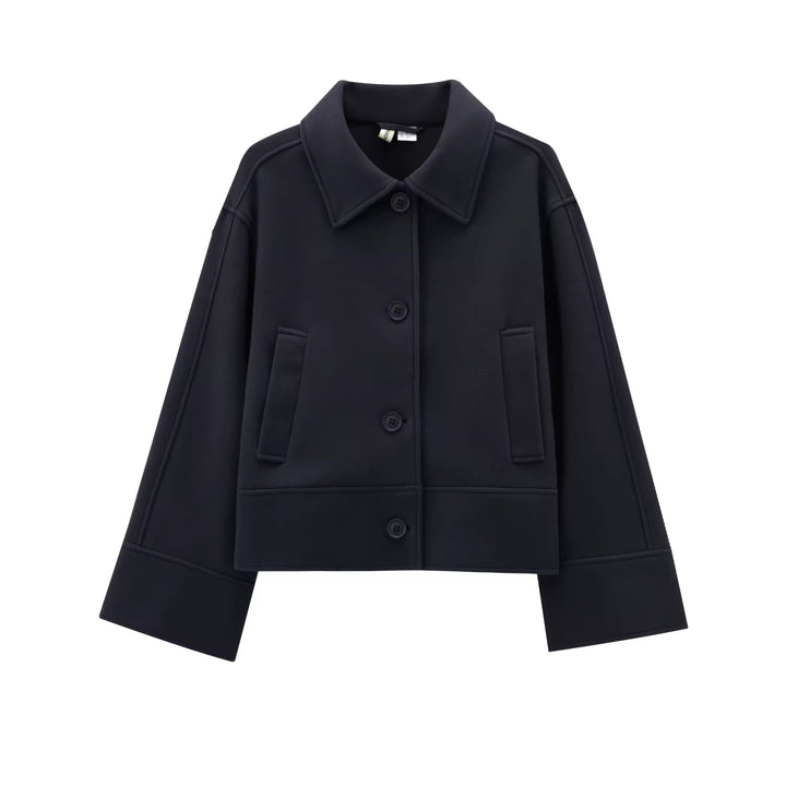Levoire | Manteau Court Flore Noir