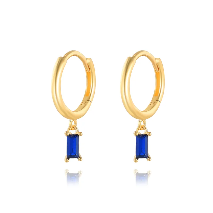 Levoire | Boucles D'Oreilles Carrées En Zircon Élégant