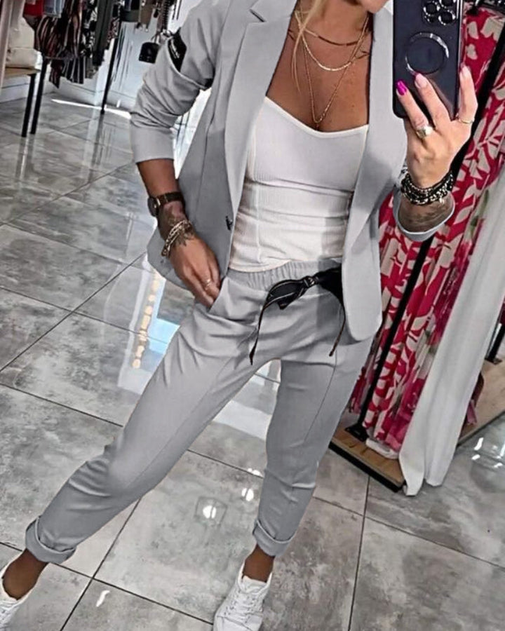 Levoire | Ensemble de blazer élégant Gris