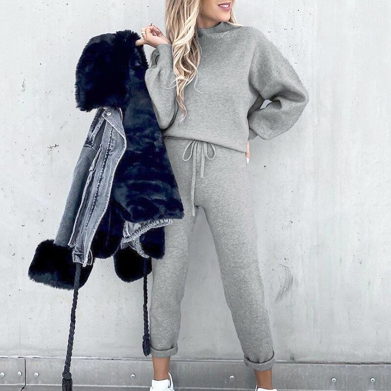 Levoire | Coton Set Deux Pièces À La Taille Élastique Gris