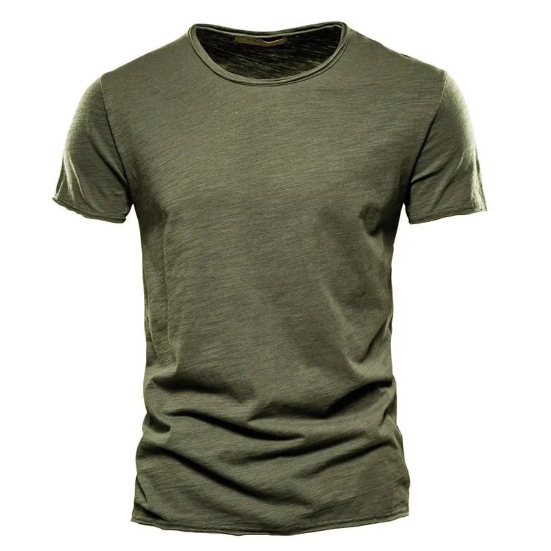 Levoire | T-Shirt Classique Luxeux Vert armée