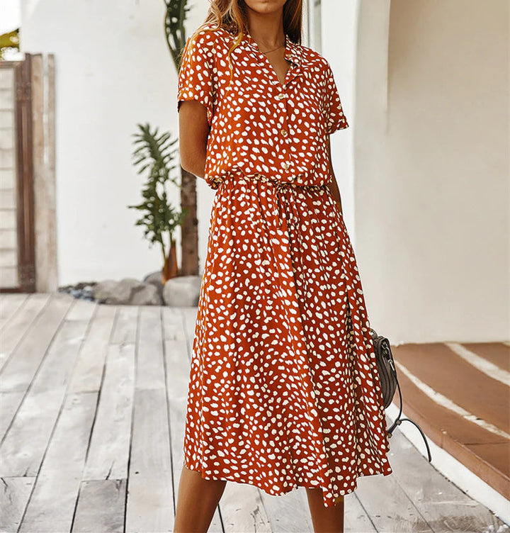 Levoire | Robe Maxi Léopard Orange