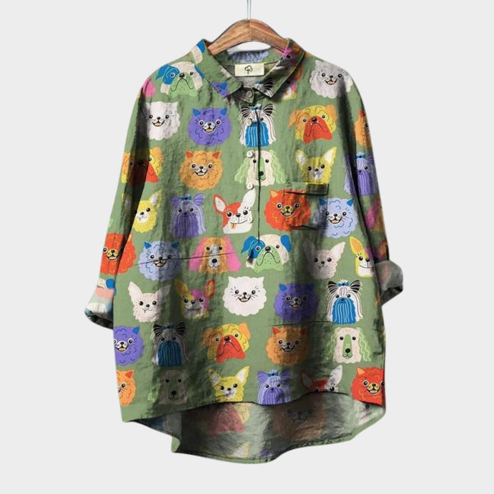 Levoire | Chemise Décontractée Avec Col Rond Vert
