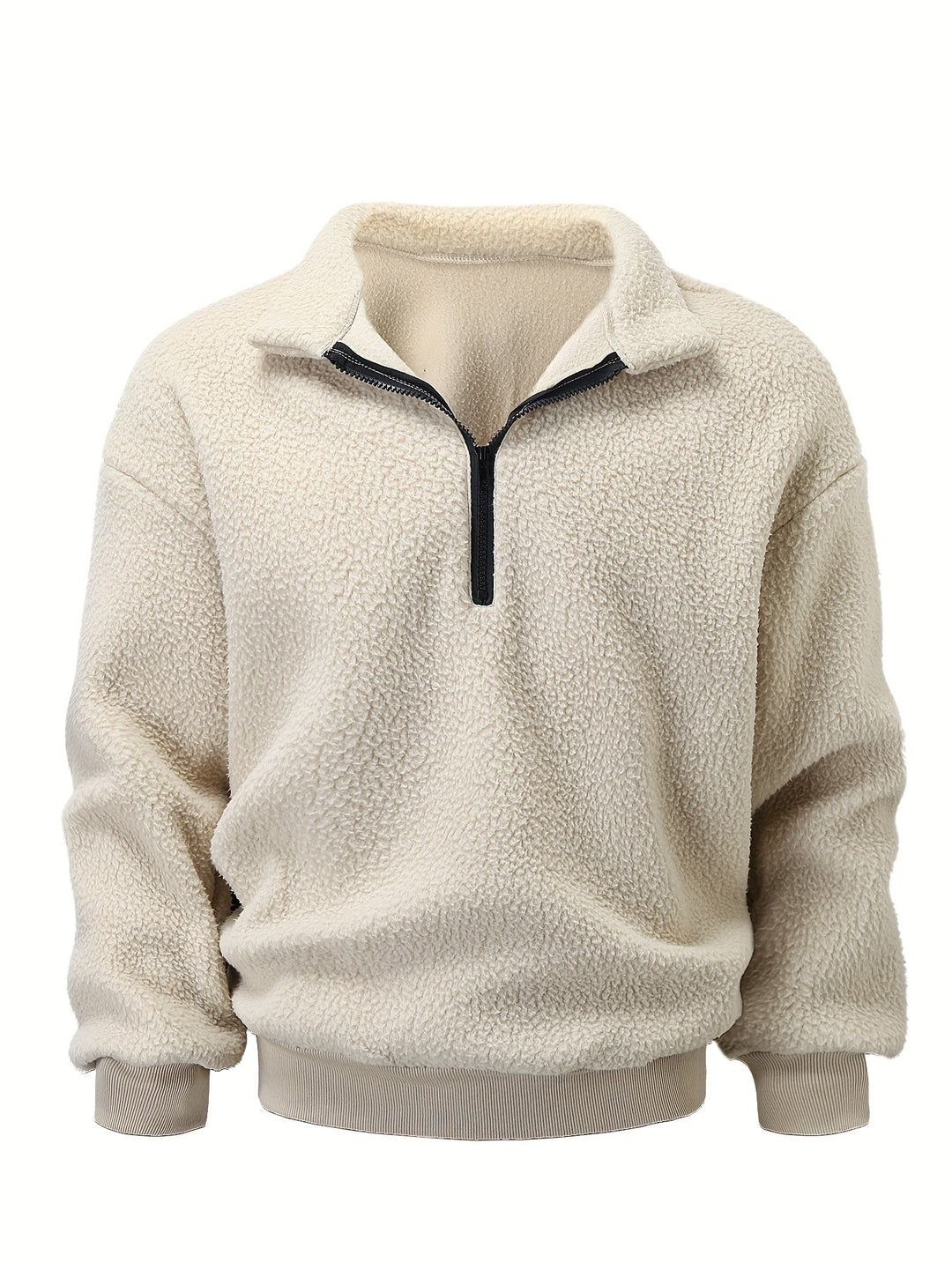 Levoire | Combinaison Fuzzy Fleece Sweatshirt Col V Abricot