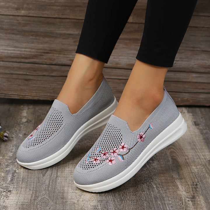 Levoire | Mesh Brodé Chaussures Gris