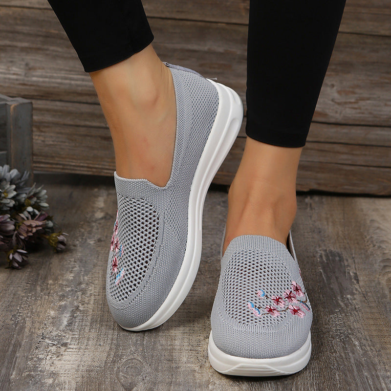 Levoire | Baskets À Enfiler Ergonomiques Avec Détail Floral Pour Femmes