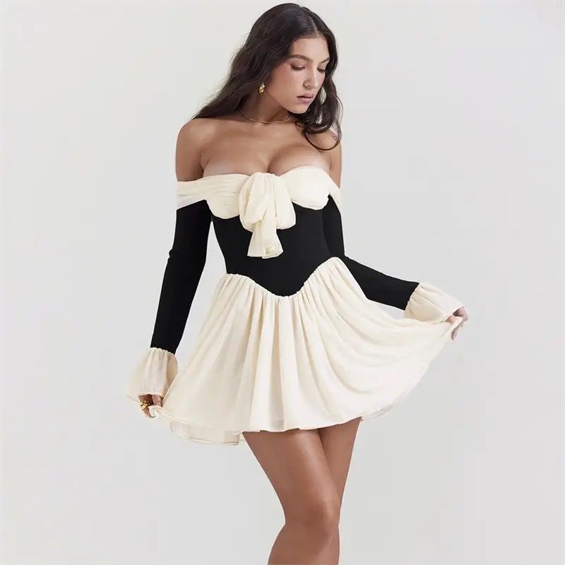 Levoire | Off Shoulder Corset Mini Dress