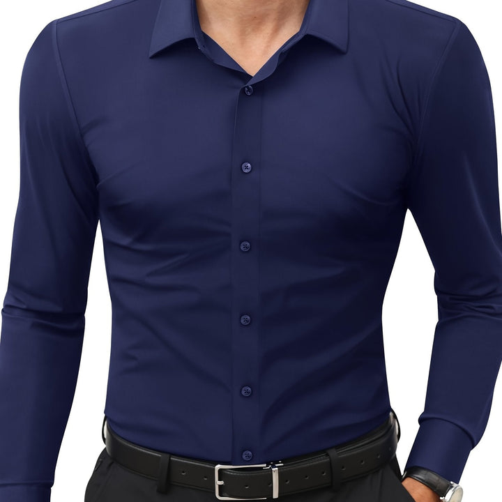 Levoire | Slim Fit Stretch Chemise Homme Boutonnée