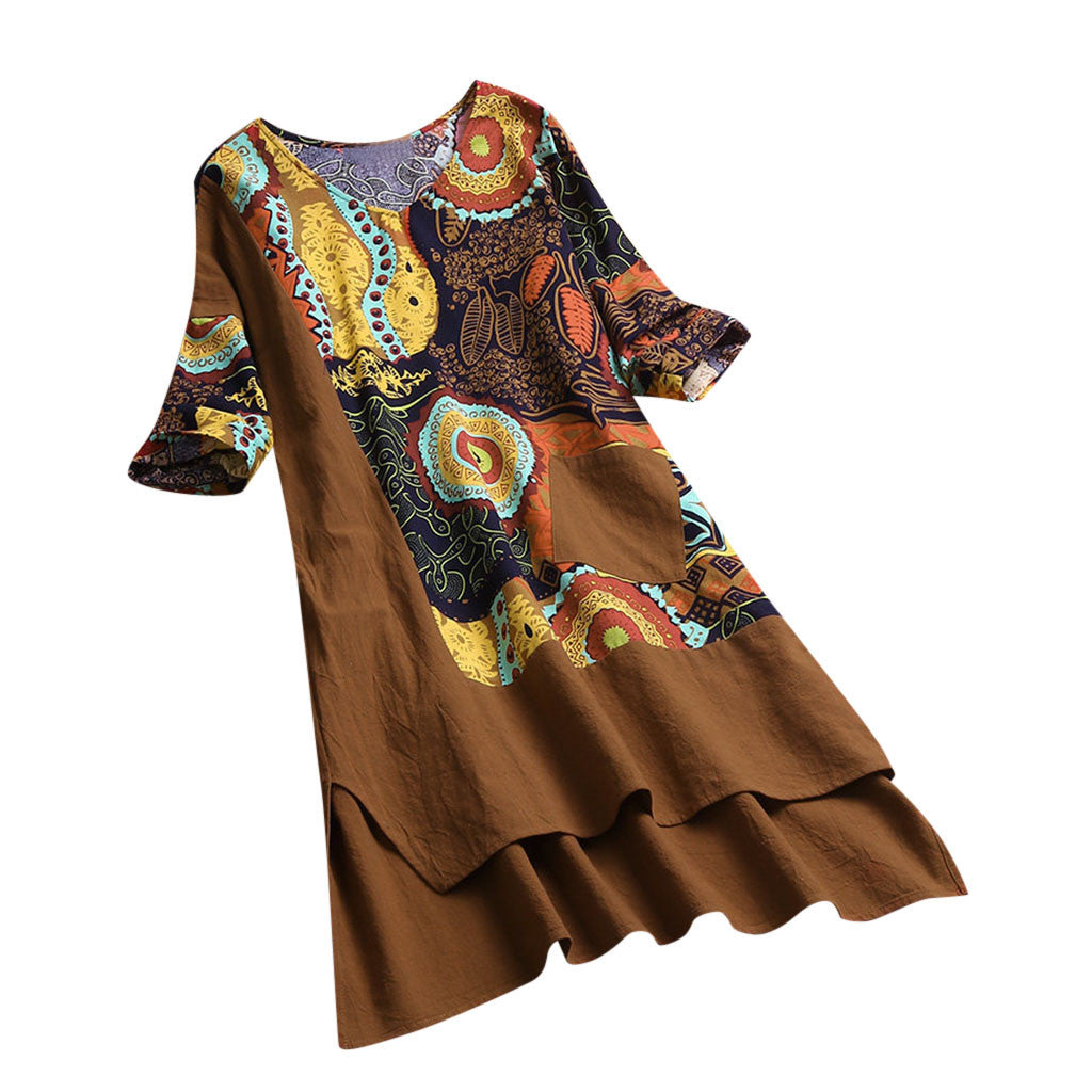 Tunique femme avec motif coloré et coupe décontractée Levoire