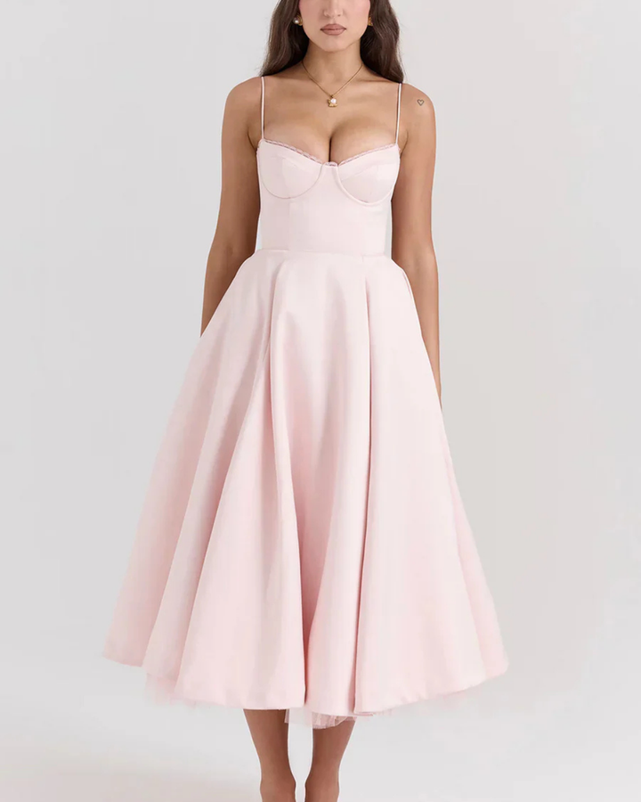 Levoire | Robe d'été aérienne avec détail de corsage Rosa