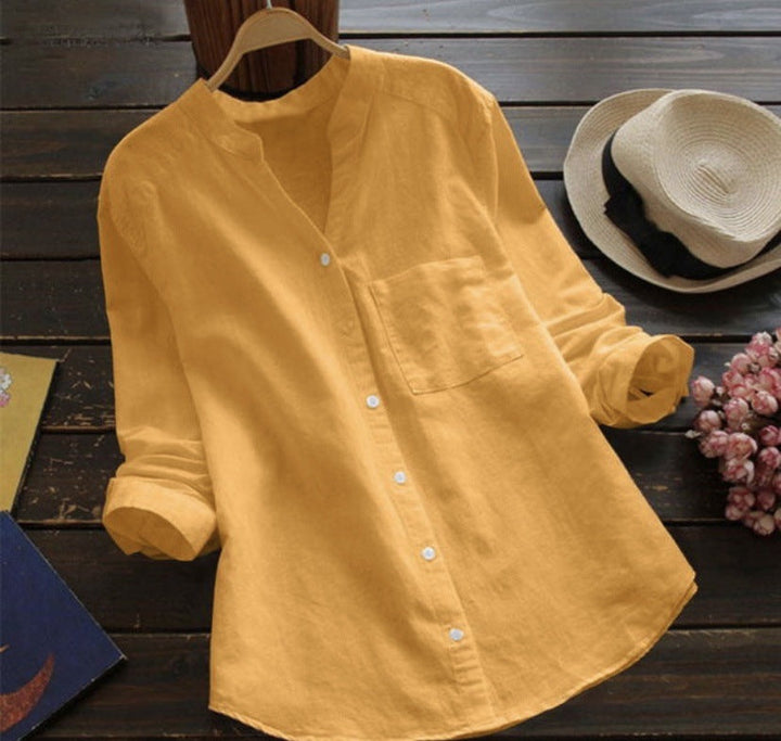 Levoire | Chemise de loisirs en lin et coton Gelb