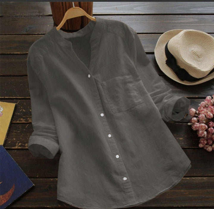 Levoire | Chemise de loisirs en lin et coton Gris