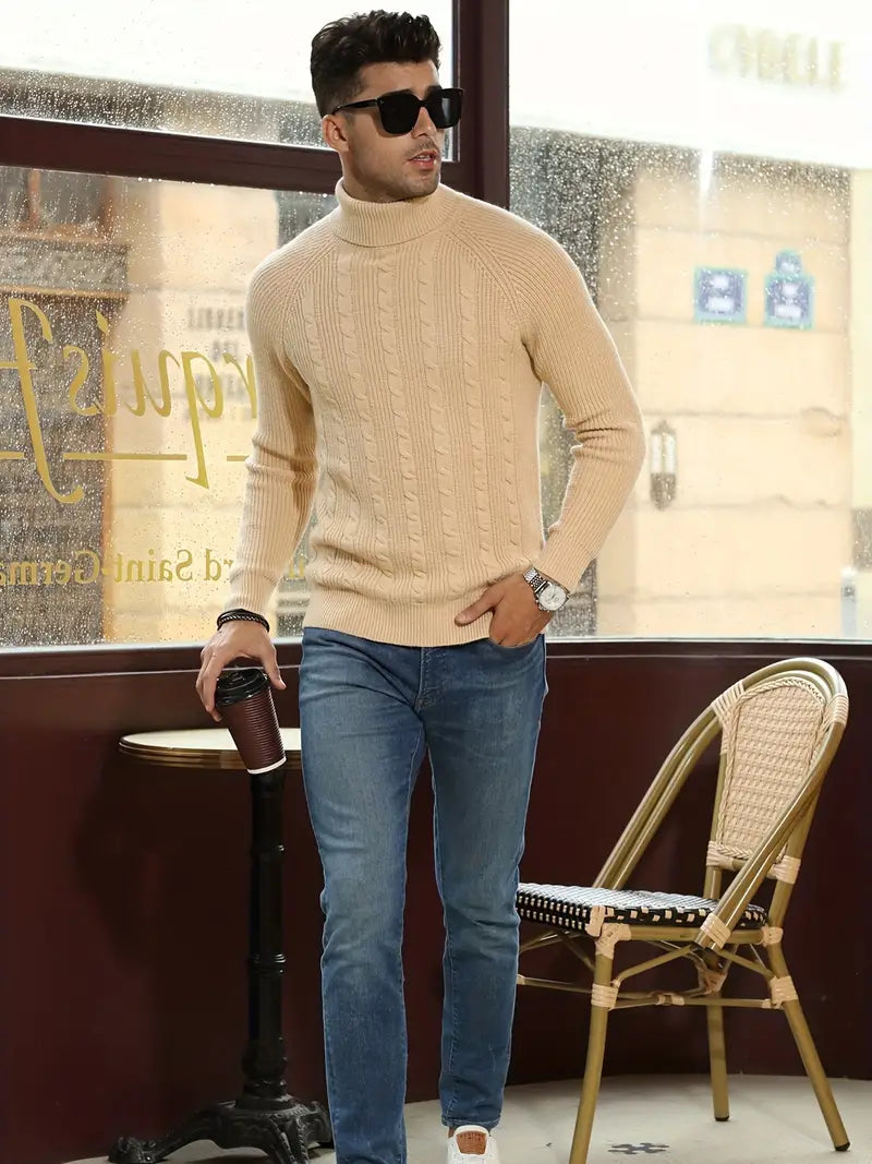 Levoire | Pull Col Roulé À Câble