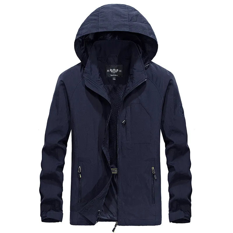 Levoire | Veste de randonnée imperméable avec capuche amovible Merensininen