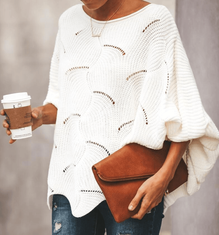 Levoire | Blouse Avec Motif Tricot Pour Femmes Blanc