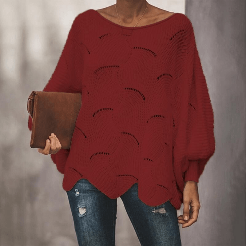 Levoire | Blouse Avec Motif Tricot Pour Femmes Bordeaux