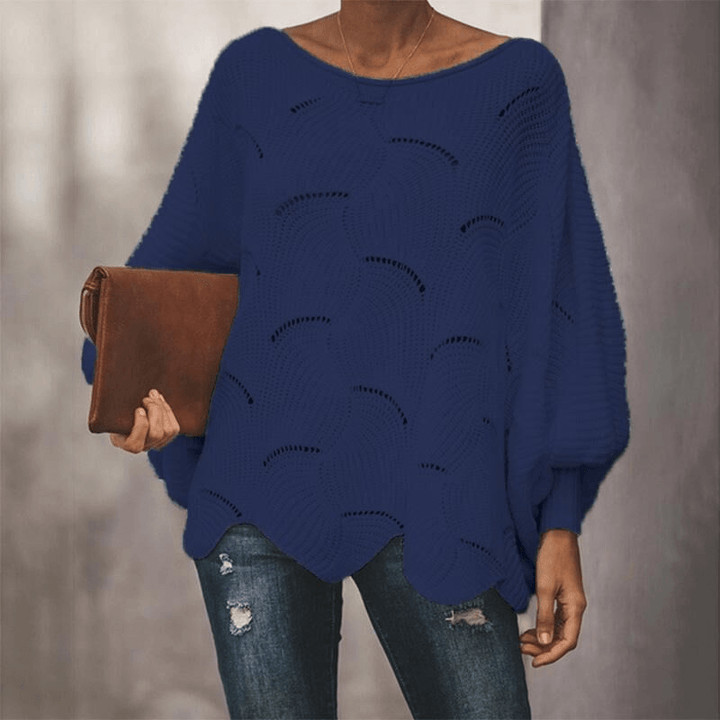 Levoire | Blouse Avec Motif Tricot Pour Femmes Bleu marine
