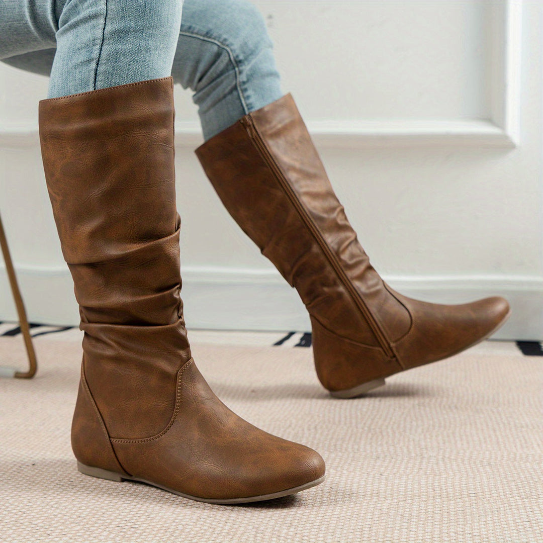 Levoire | Retro Femmes Bottes D'Équitation Avec Fermeture Éclair Hellebraun-1 36