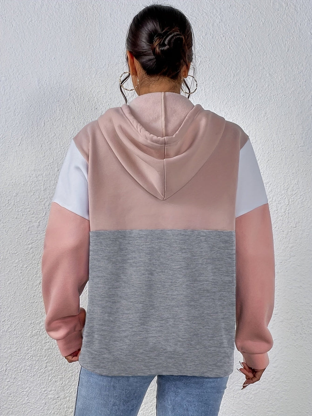 Levoire | Sweat À Capuche Zippé Élégant En Zones De Couleur