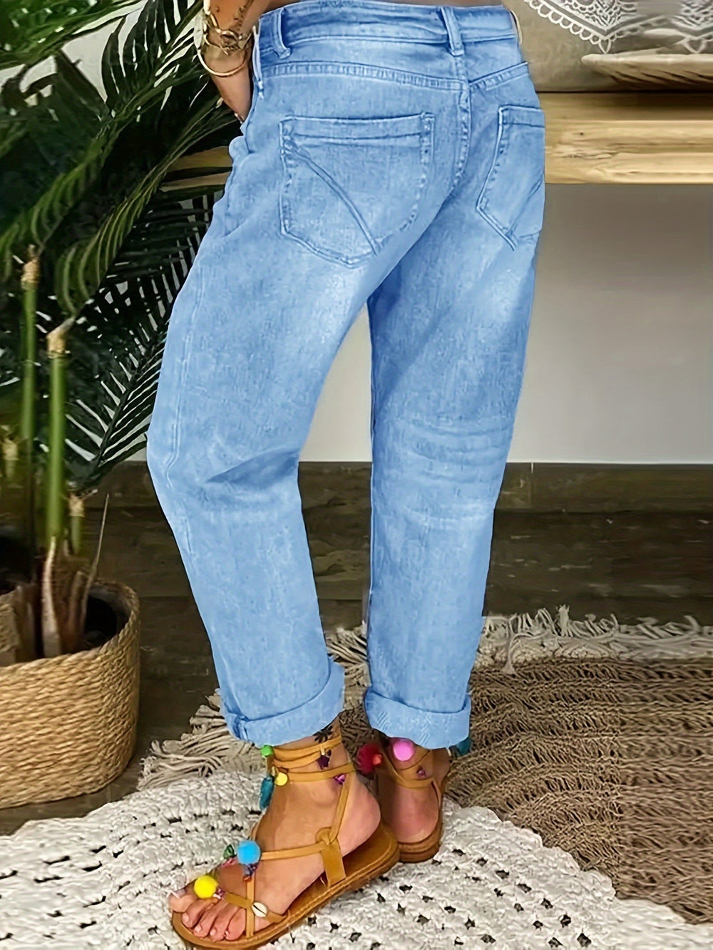 Levoire | Usé Bleu Femme Stretch Jean