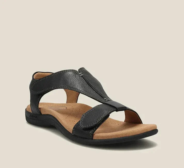Levoire | Été 2023 Chaussures En Cuir Avec Sandales Réglables Noir