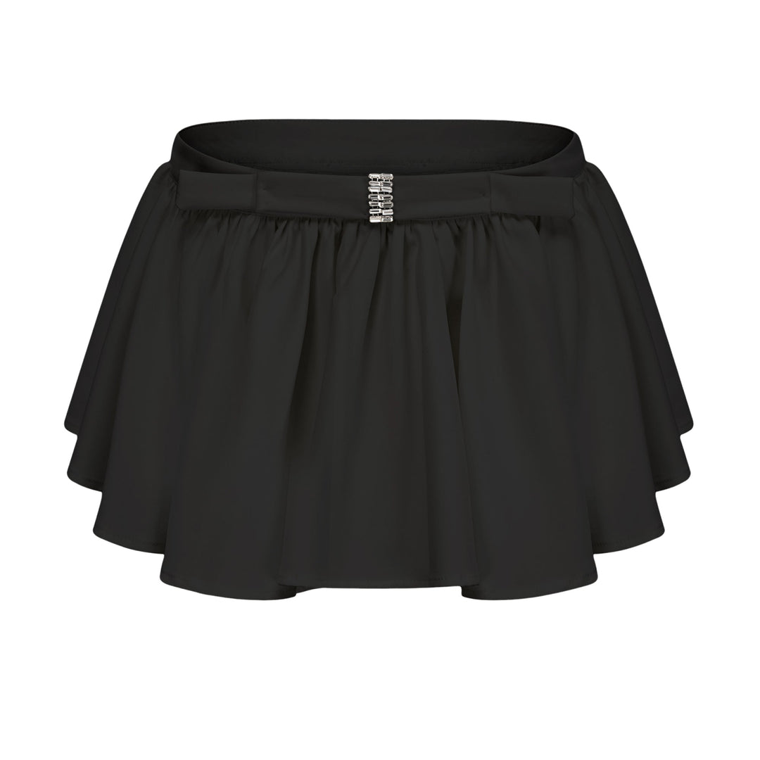 Levoire | Blouse Et Jupe En Tulle Asymétrique Ensemble Coordonné Noir