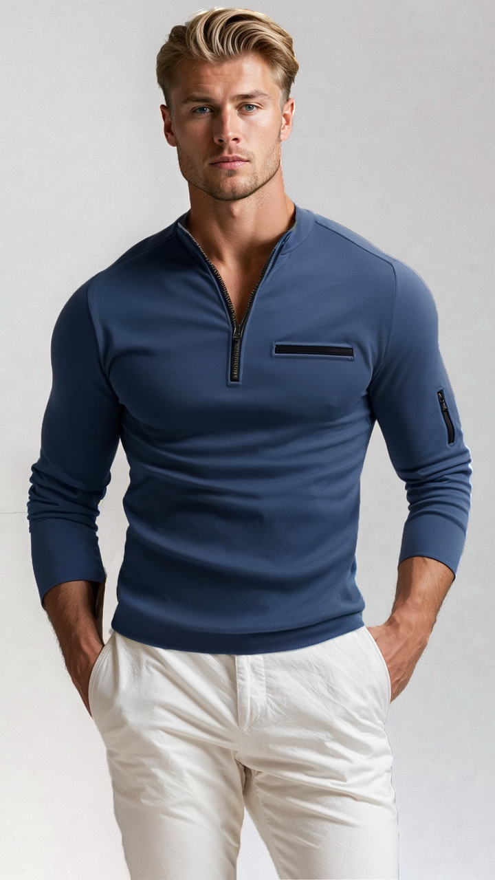 Levoire | Polo Rayé Slim Fit Zippé