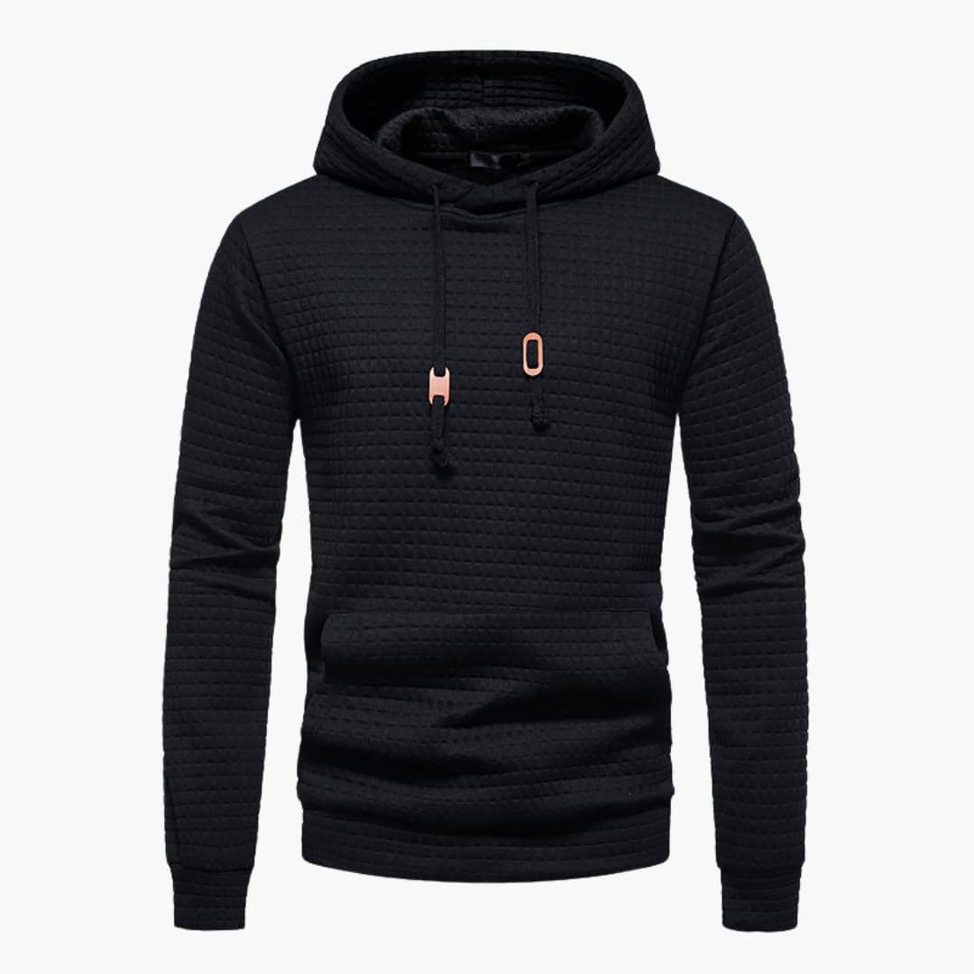 Levoire | Sweat à capuche confortable pour hommes Noir