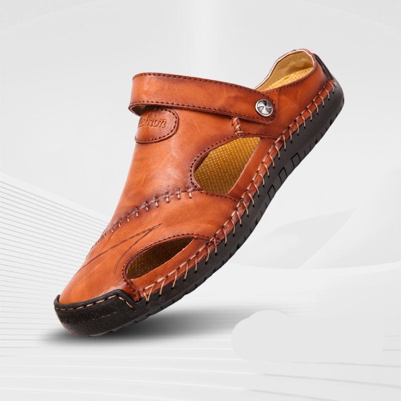 Levoire | Sandale en cuir pour hommes Marron foncé