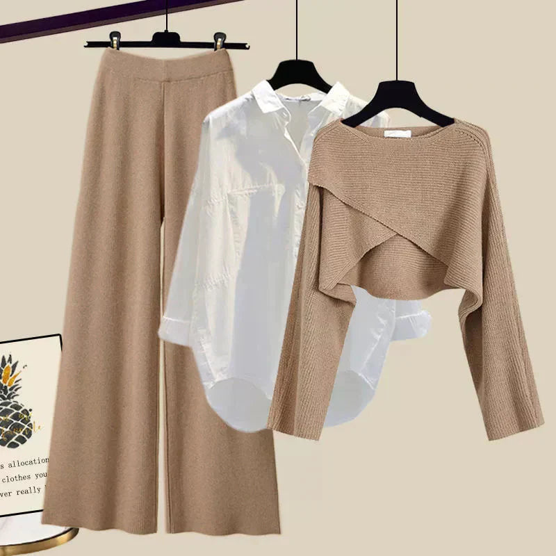 Levoire | Ensemble trois pièces confortable Braun