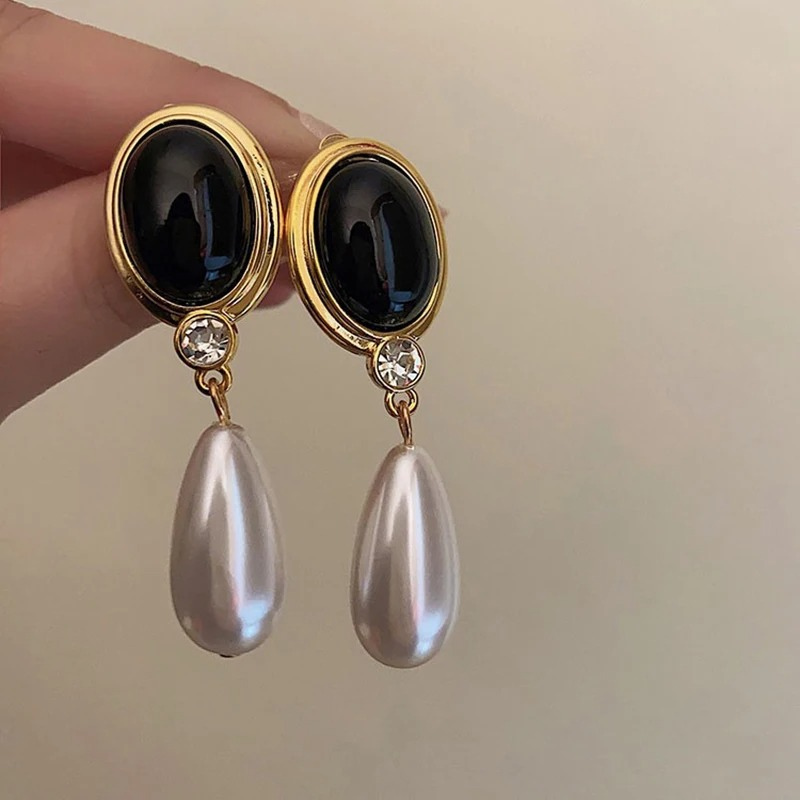 Levoire | Pierre Naturelle Boucles D'Oreilles Perle Or