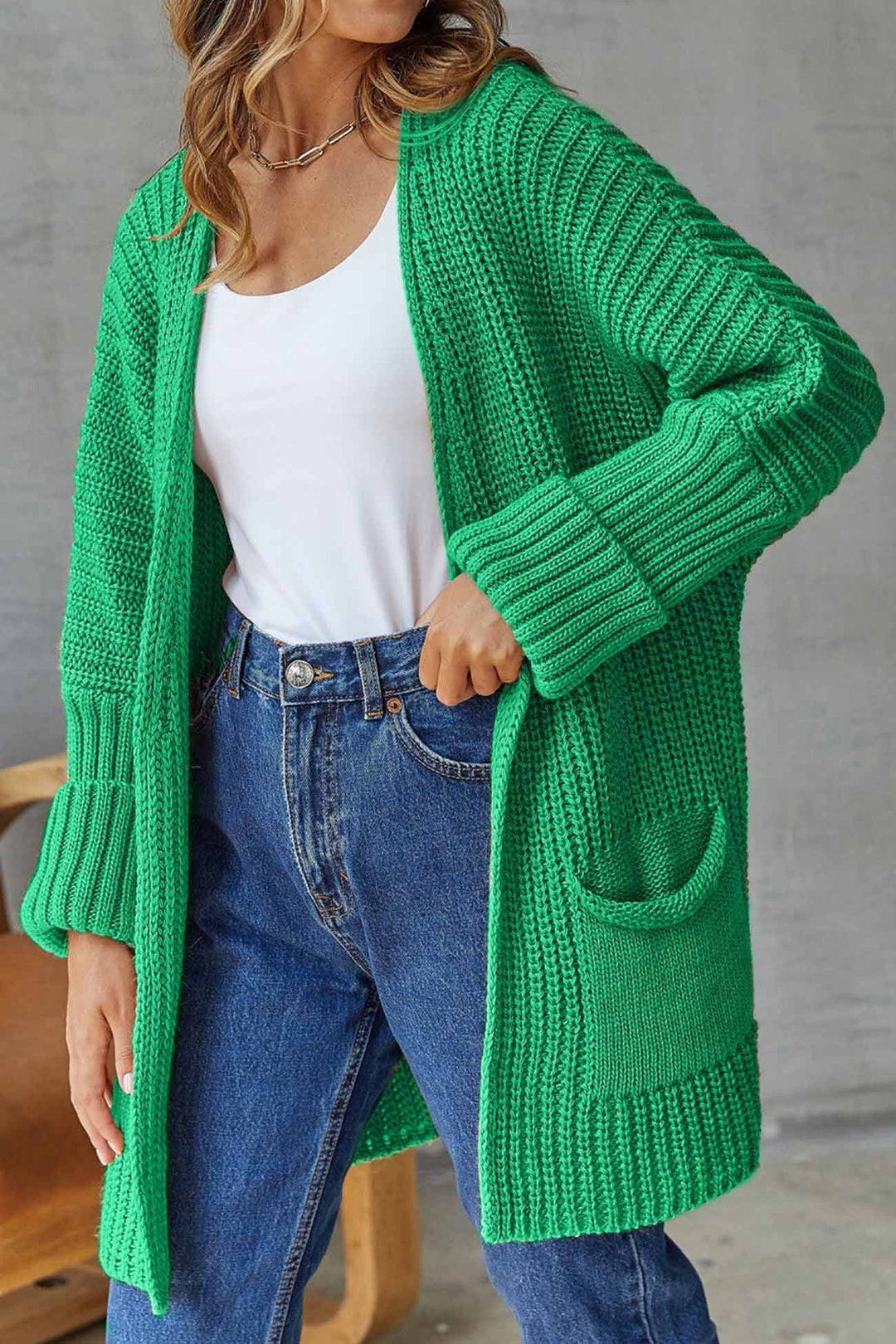 Levoire | Gilet Long À Ouverture Frontale Avec Fermeture À Nœud Pour Un Style Simple