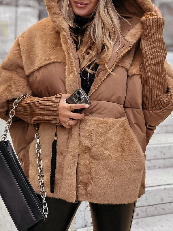Levoire | Veste Capuche Longue Zippée Braun