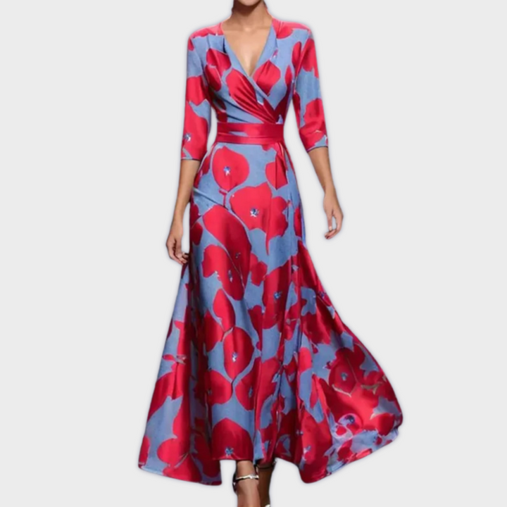 Levoire | Robe Maxi Premium Faite À La Main Rouge