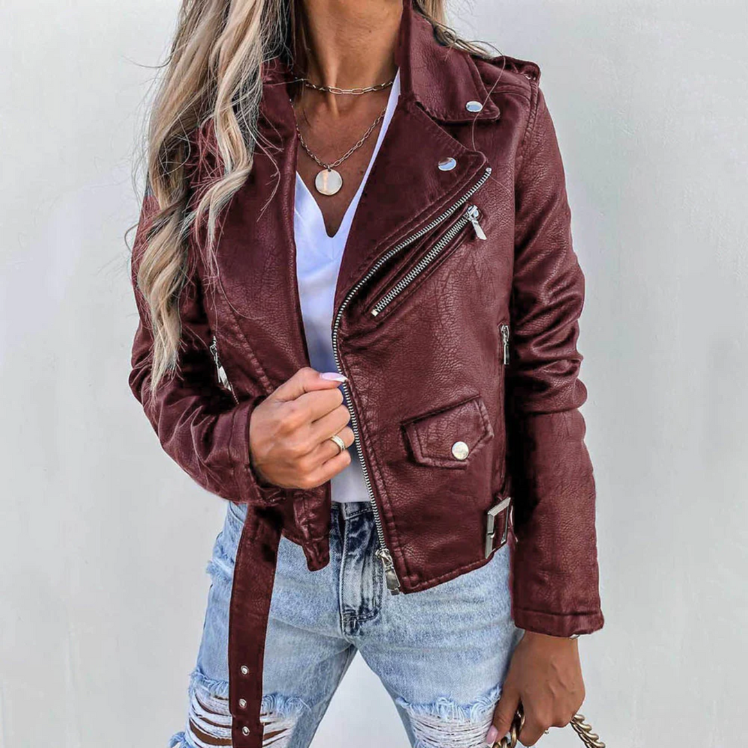 Levoire | Veste En Cuir De Motard Pour Femme Rot