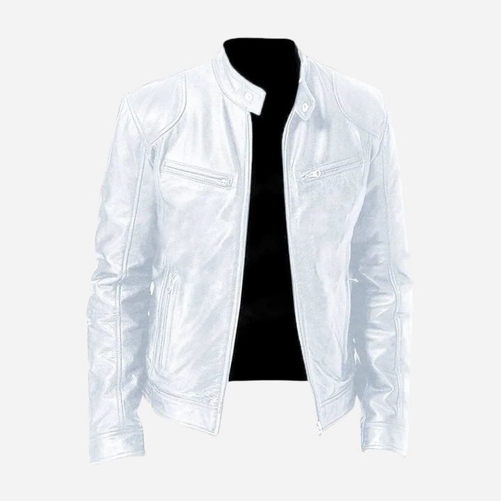 Levoire | Élégante veste en cuir chaude Blanc