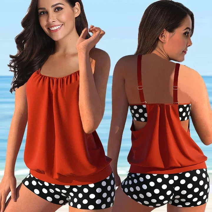 Levoire | Élégant ensemble de tankini pour femmes Rot