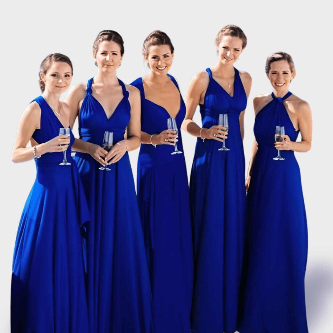 Levoire | Robe Portefeuille En Tissu Premium Pour Des Apparitions Élégantes Bleu