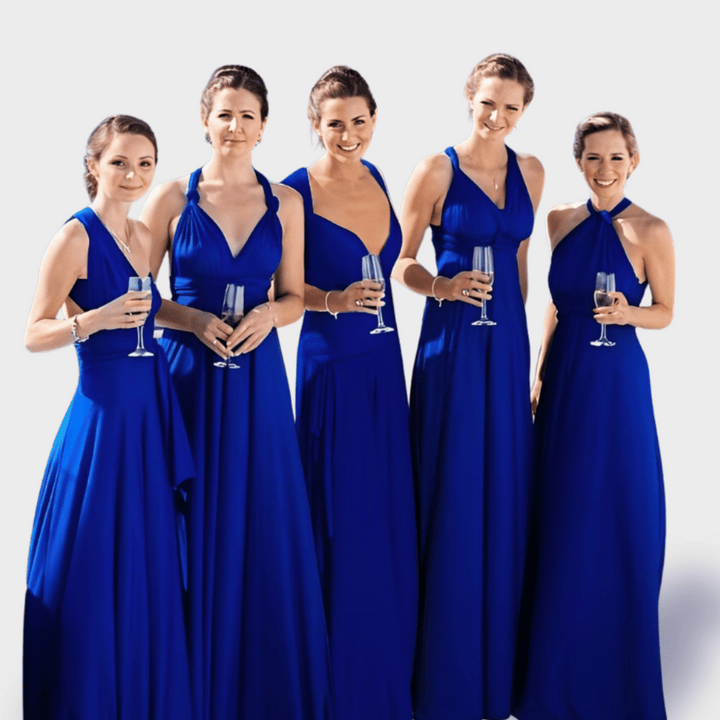 Levoire | Robe Portefeuille En Tissu Premium Pour Des Apparitions Élégantes Bleu