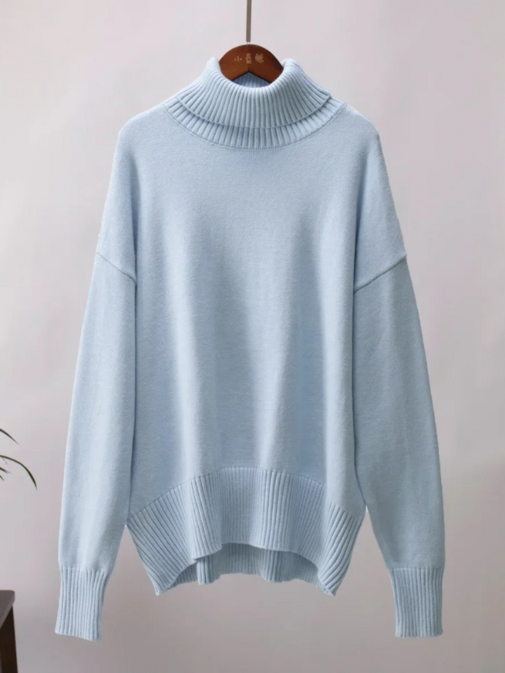 Levoire | Pull en tricot à col montant pour femmes en grandes tailles, Doux et Confortable Heltturkoos