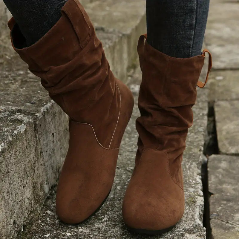 Levoire | Bottes En Cuir De Buffle À Taille Moyenne Kaffe