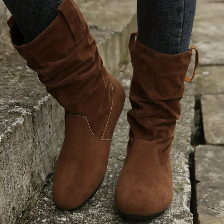 Levoire | Bottes En Cuir De Buffle À Taille Moyenne Kaffe