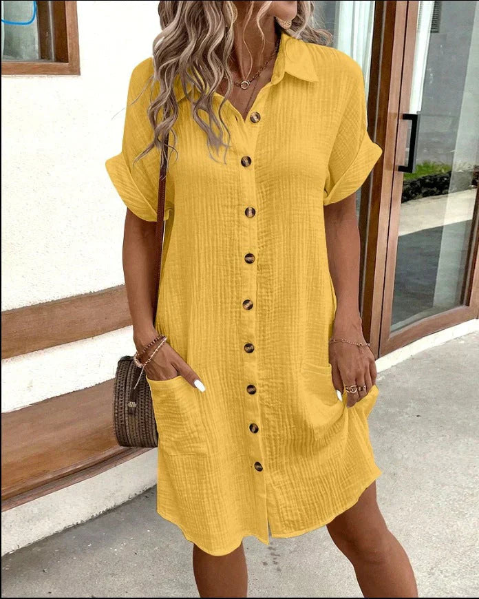Levoire | Robe Polo Chic Pour Un Style Quotidien Sans Effort Jaune