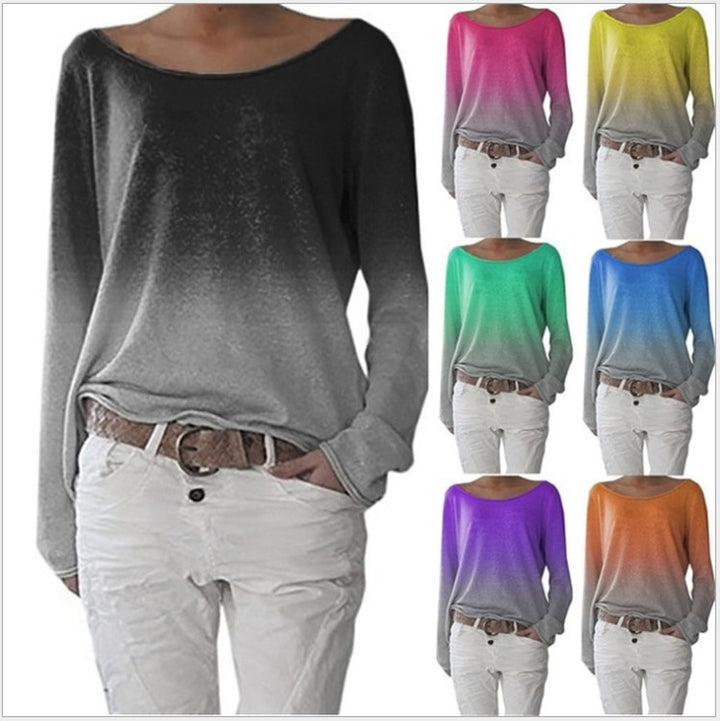 Sweatshirt Femme Oversize avec Design Ombre et Encolure Ronde Large Levoire